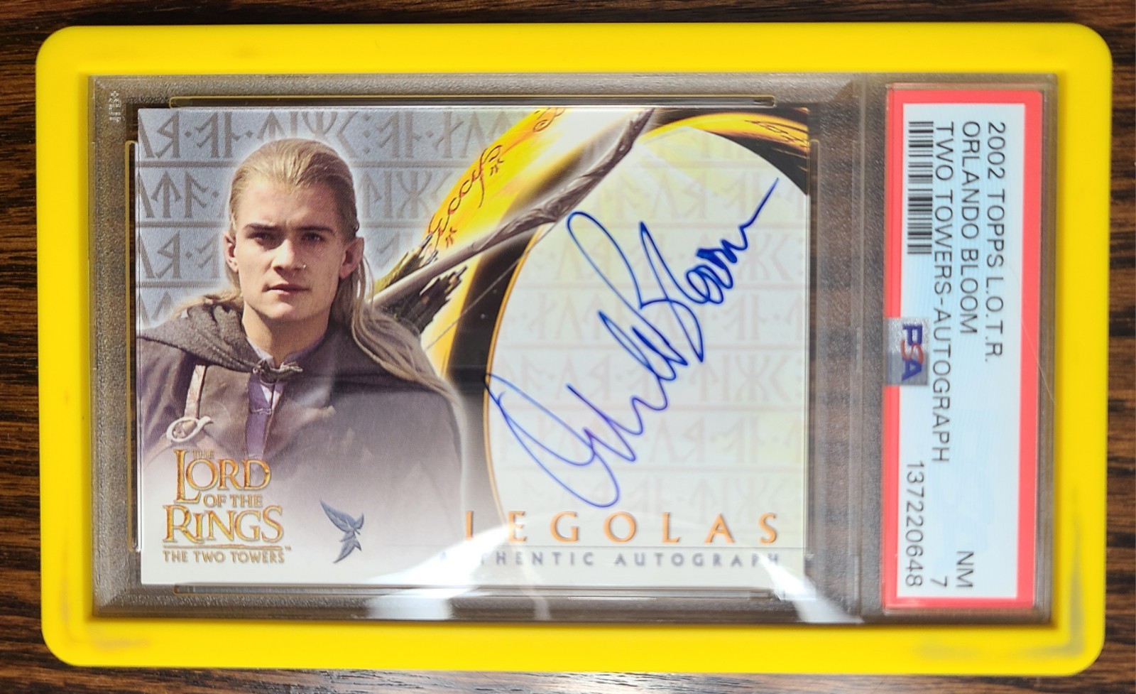 Lord of The Rings Two Towers LOTR Orlando Bloom As Legolas Autograph Signed Card