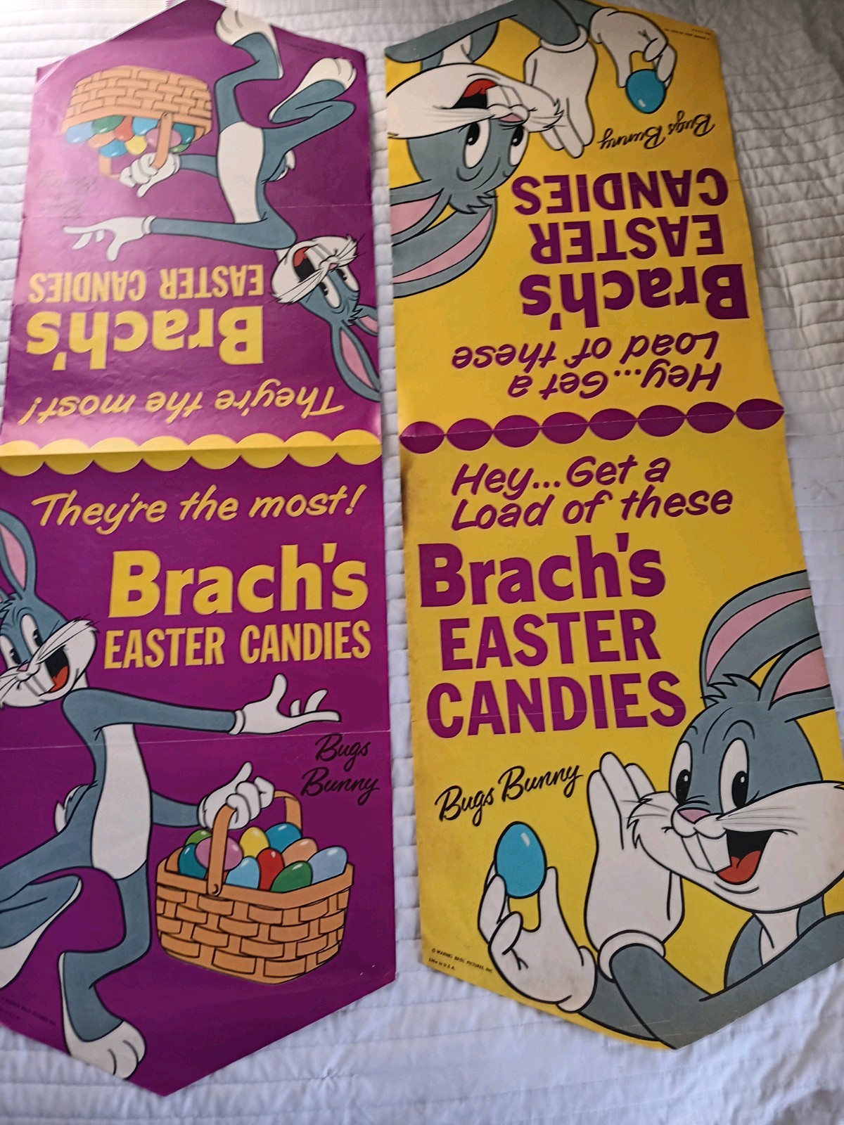 2 VINTAGE/1950\'S BRACH\'S BUGS BUNNY EASTER PROMO AD/PAPER