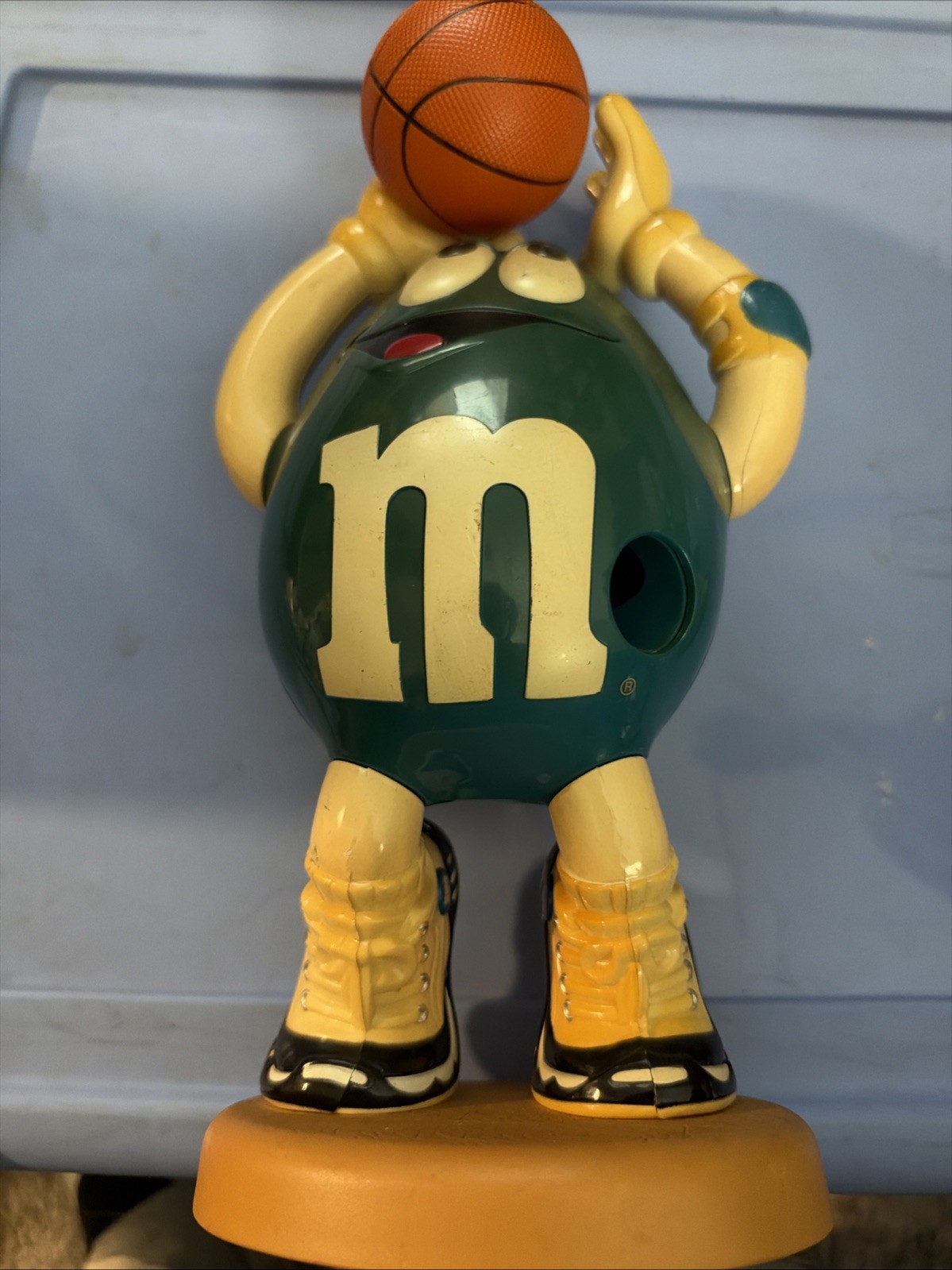 Rare Green M&M’s Basketball Candy Dispenser 12” Sports Figure Vintage