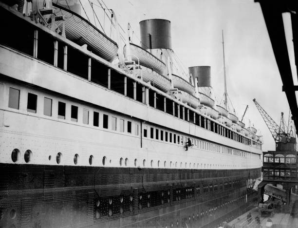 The British Liner Olympic Port Southampton January 30Th 1935 Old Photo