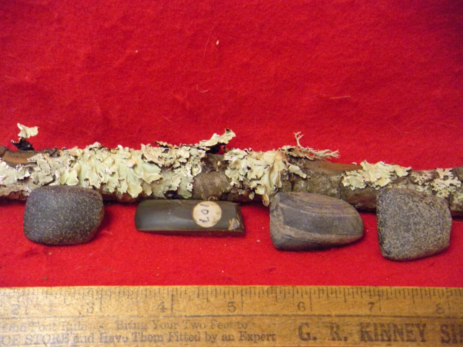 RARE NATIVE AMERICAN SET OF FOUR MINIATURE EFFIGY CELTS - HOKE C0.  N. CAROLINA