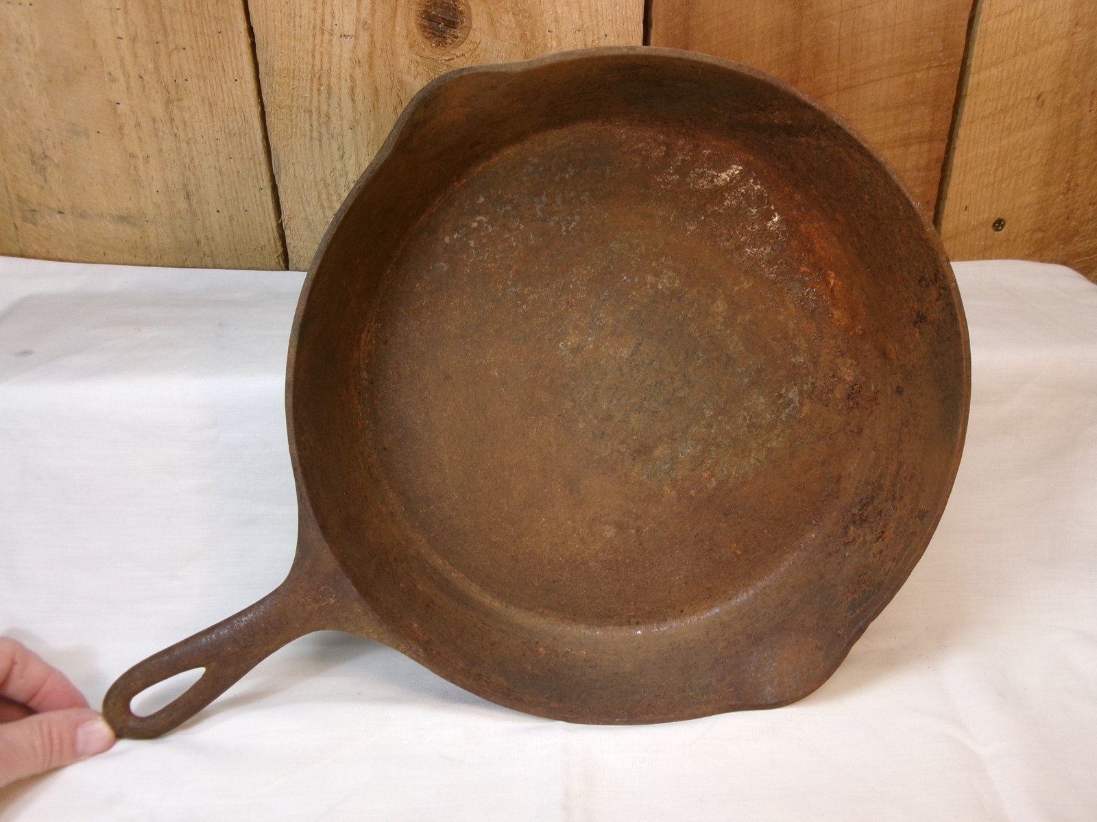 Vintage Wagner Ware Sidney-O No.9 Cast Iron Skillet w/Heat Ring 1059 Unrestored