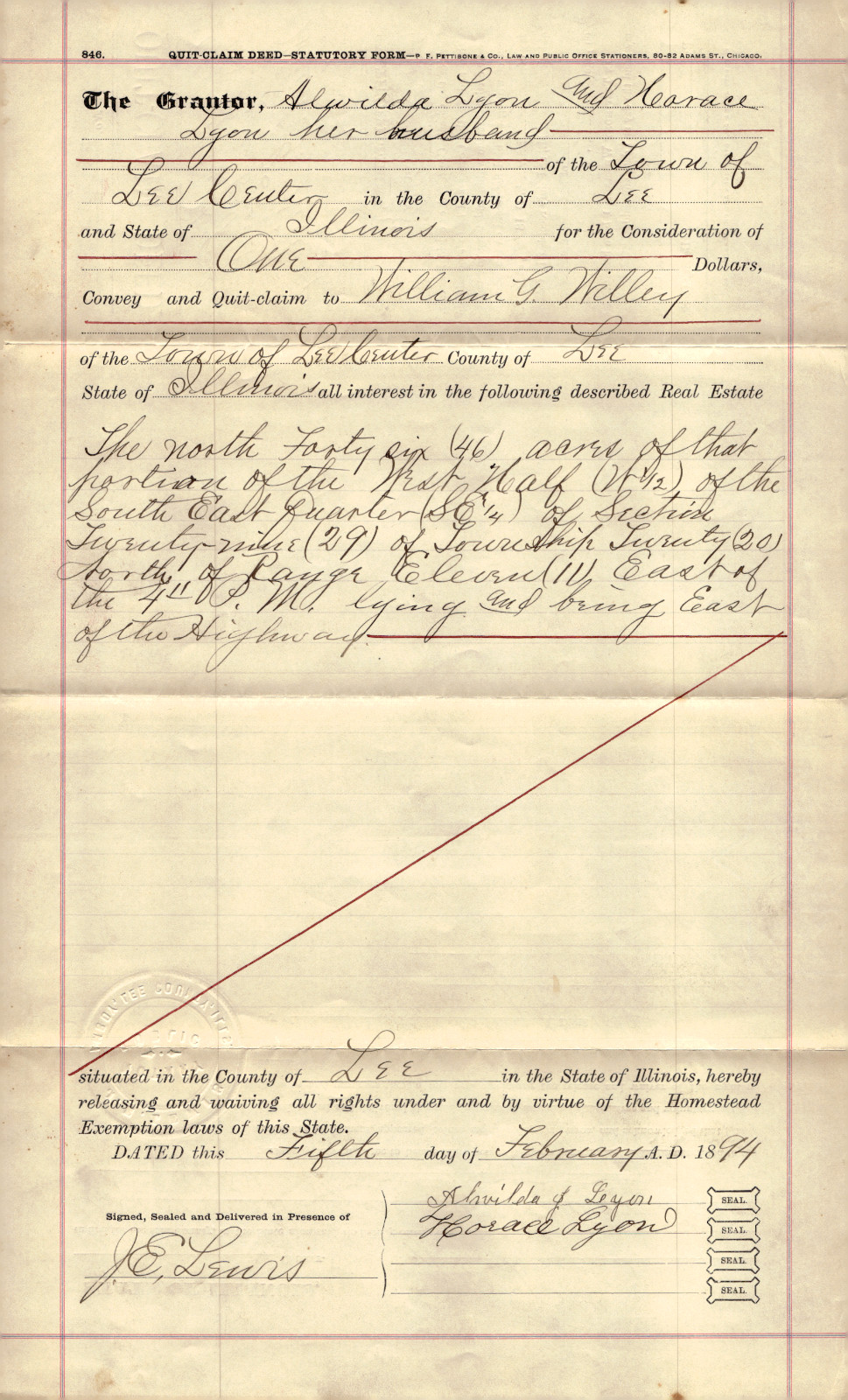 1894 Quit Claim Deed