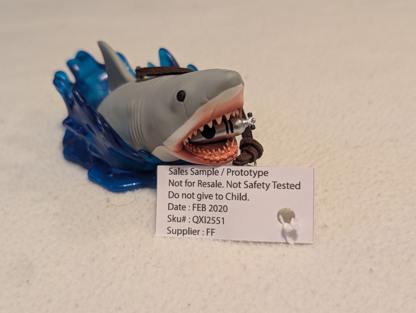 RARE Hallmark 2020 JAWS Prototype Sales Sample Ornament QXI2551 Shark Attack
