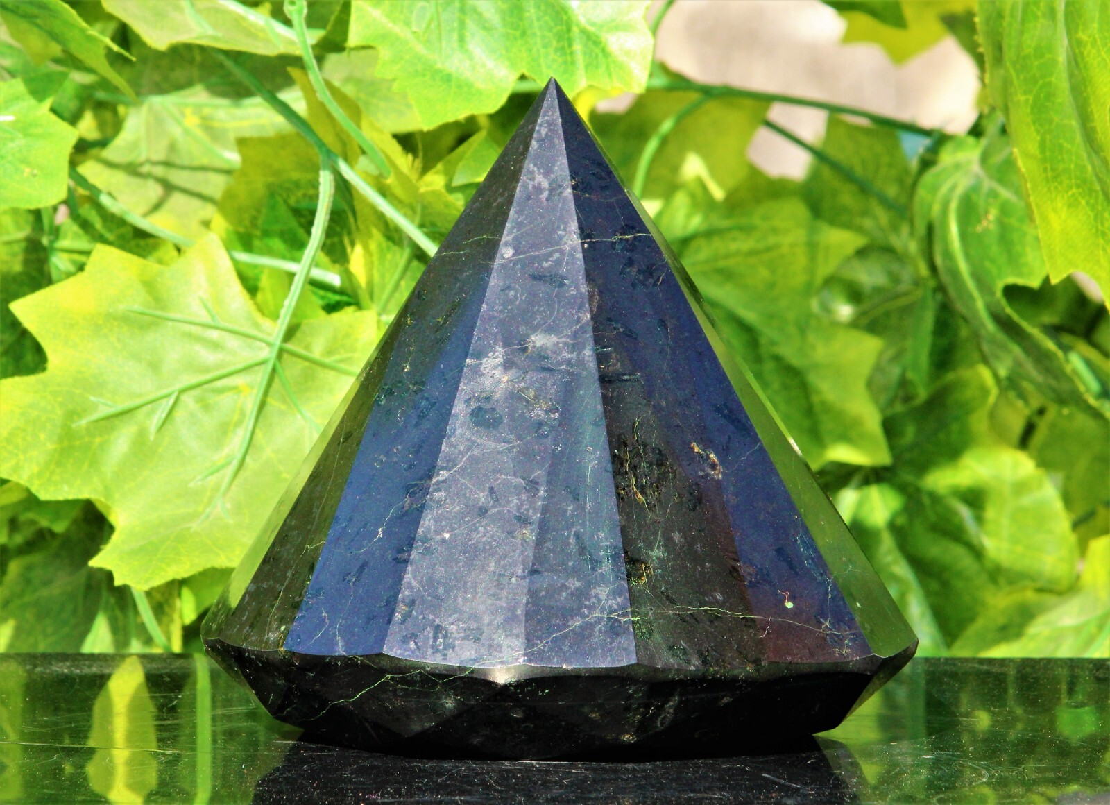 Huge 150MM Black Tourmaline Crystal Chakra Healing Stone Diamond Cut Antenna