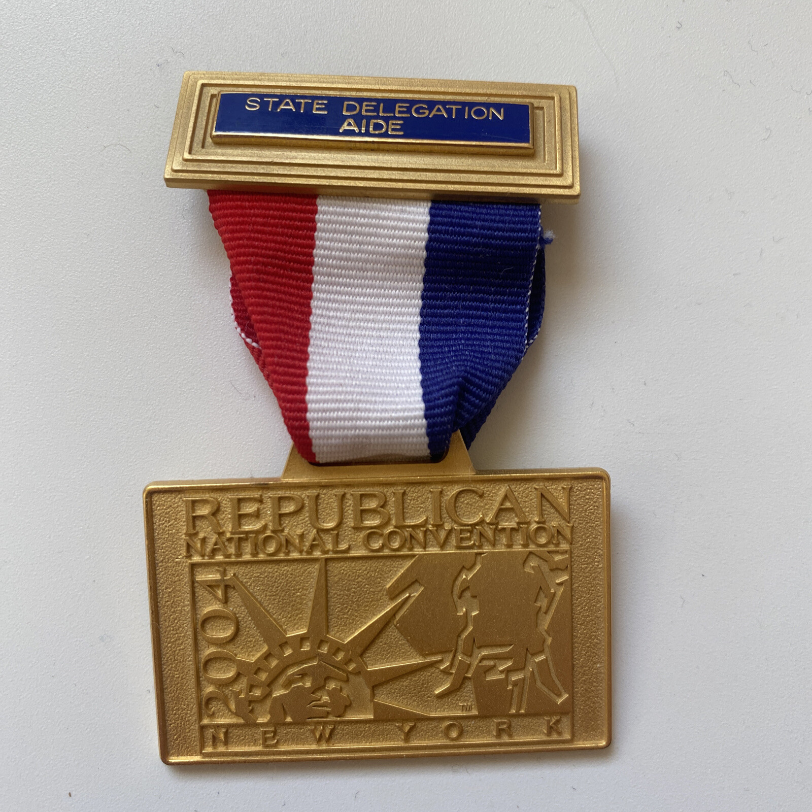 2004 Republican National Convention State Delegation Aide Badge George W. Bush