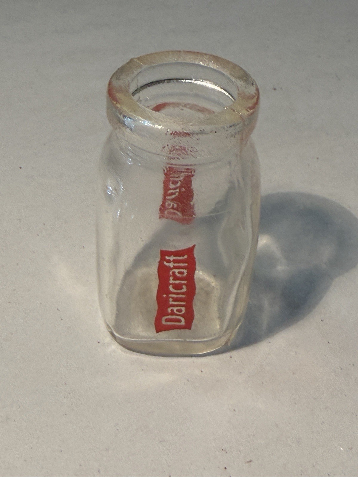 MINI Old Vintage 1950s DARICRAFT CREAMER MILK BOTTLE PYROGLAZE LEBANON MISSOURI