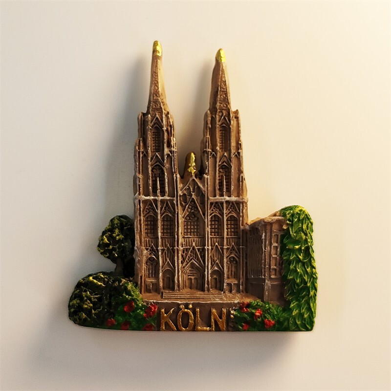 Germany Cologne Cathedral Tourist Souvenir 3D Resin Fridge Magnet Craft Gift