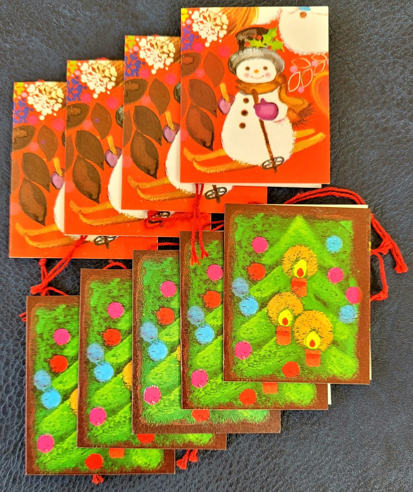 Vintage Mid Century Christmas Blank Gift Tags Unused Lot of (9) 2\