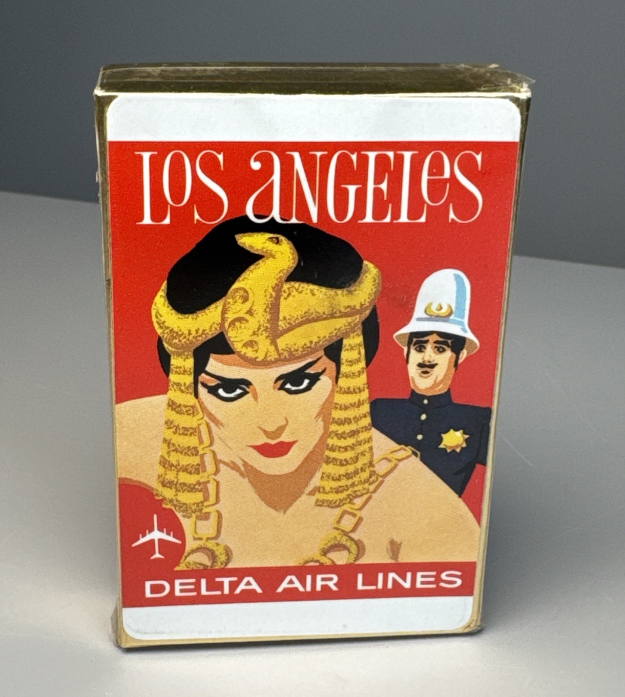 Vintage 70s Delta Royal Jet Playing Cards Los Angeles Sealed Collectible Gift
