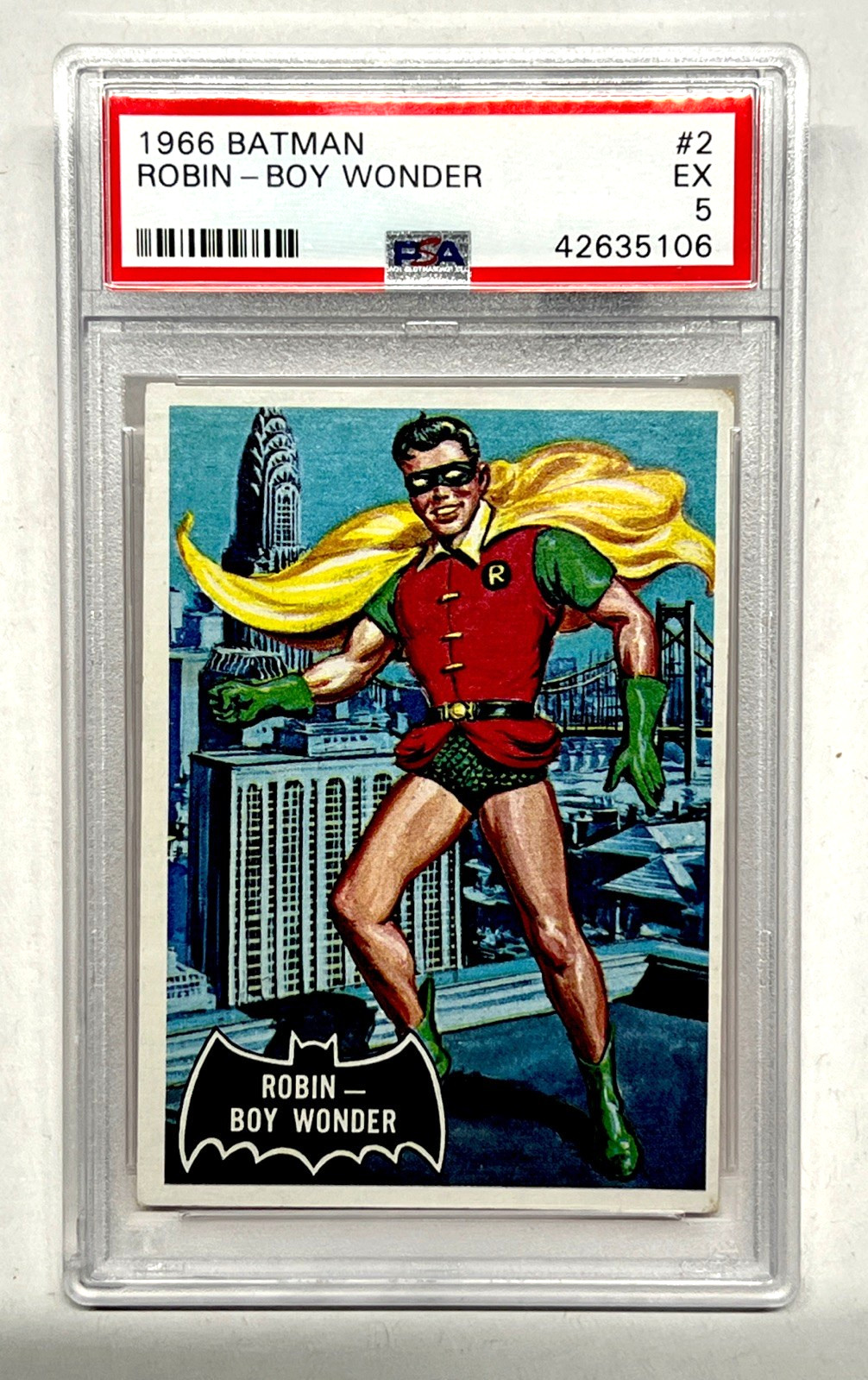 1966 Topps Batman #2 Robin-Boy Wonder PSA EX 5