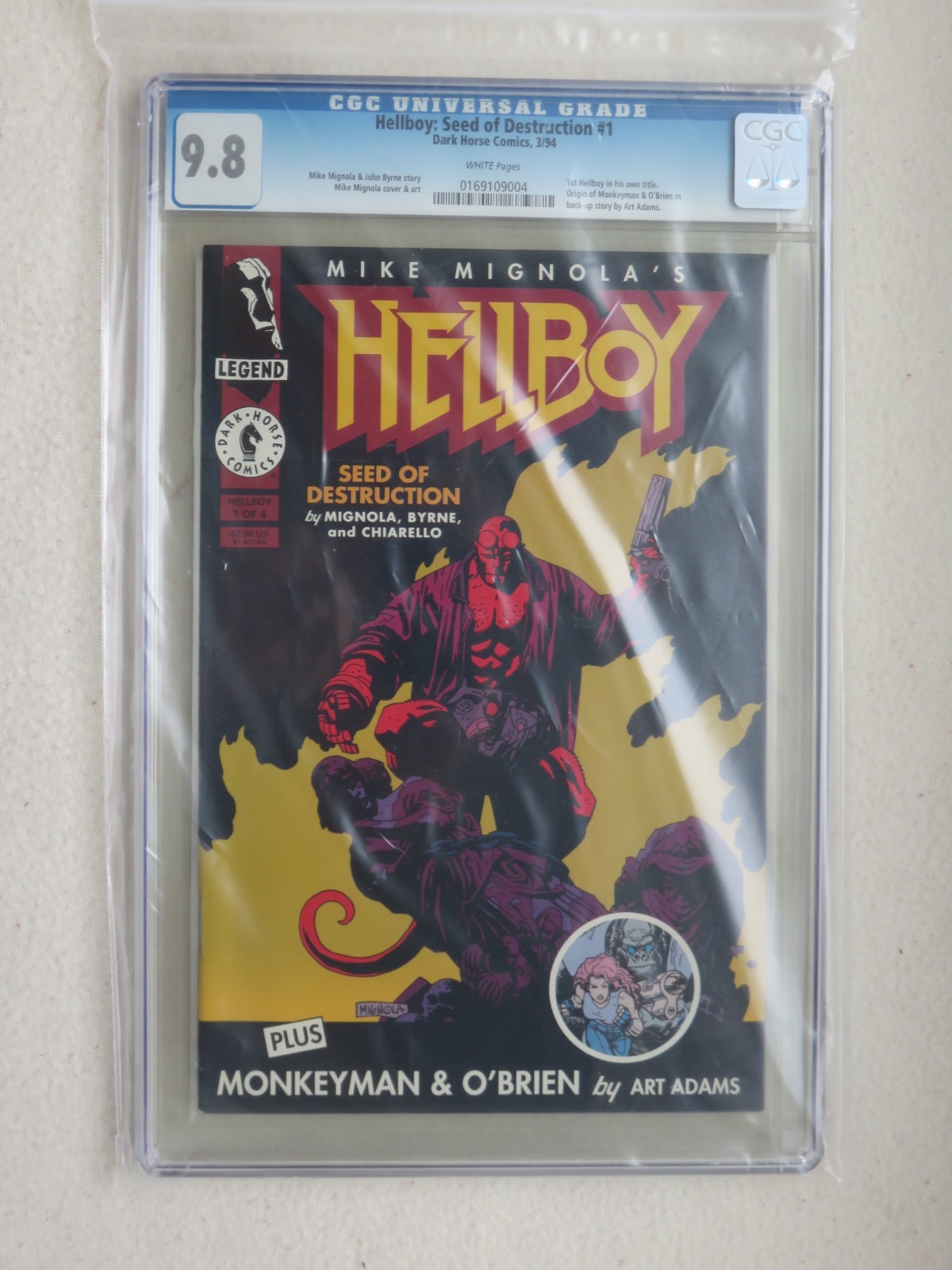 Hellboy: Seeds of Destruction #1 * 1st Hellboy Title * CGC 9.8 White Pages