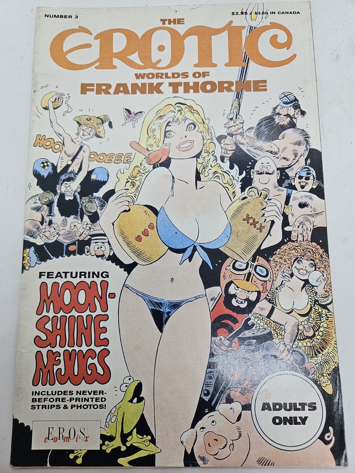 Vintage 1990 THE EROTIC WORLDS OF FRANK THORNE #3 Comic Book Dec 1990 Eros Comix