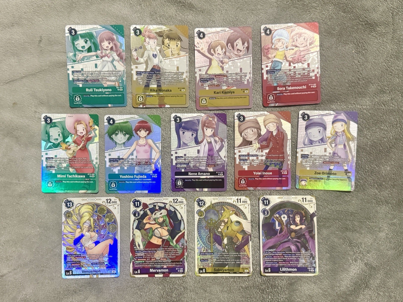 Digimon Premium Heroines Volume 1 English PB-19 Full Set of Alternate Art Promos