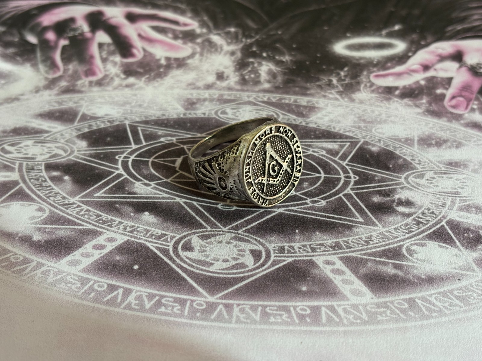 Professional Magical Talisman Egypt Silver Ring Witch Attract Wealth, Love,Money