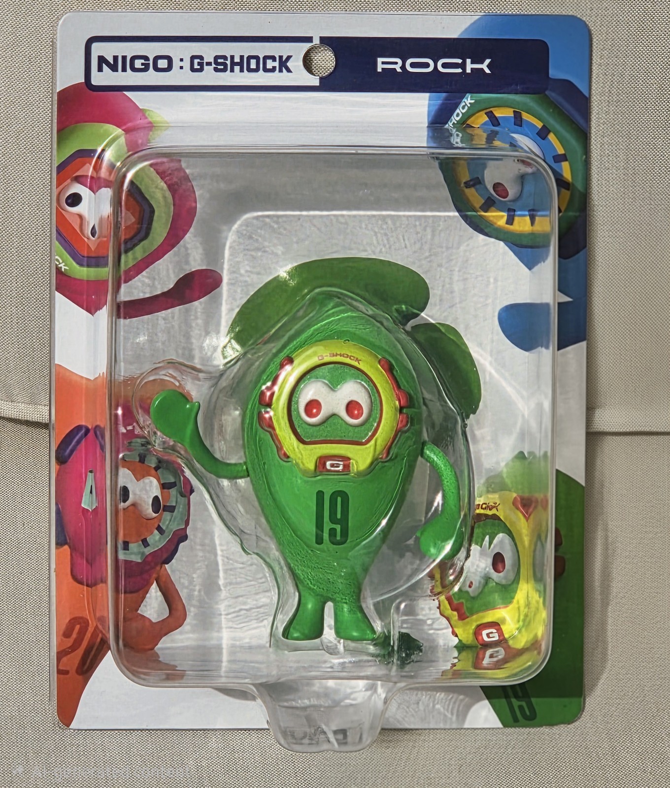 NIGO x Casio G-Shock ROCK Vinyl Figure Green #19 Limited Edition Sealed New