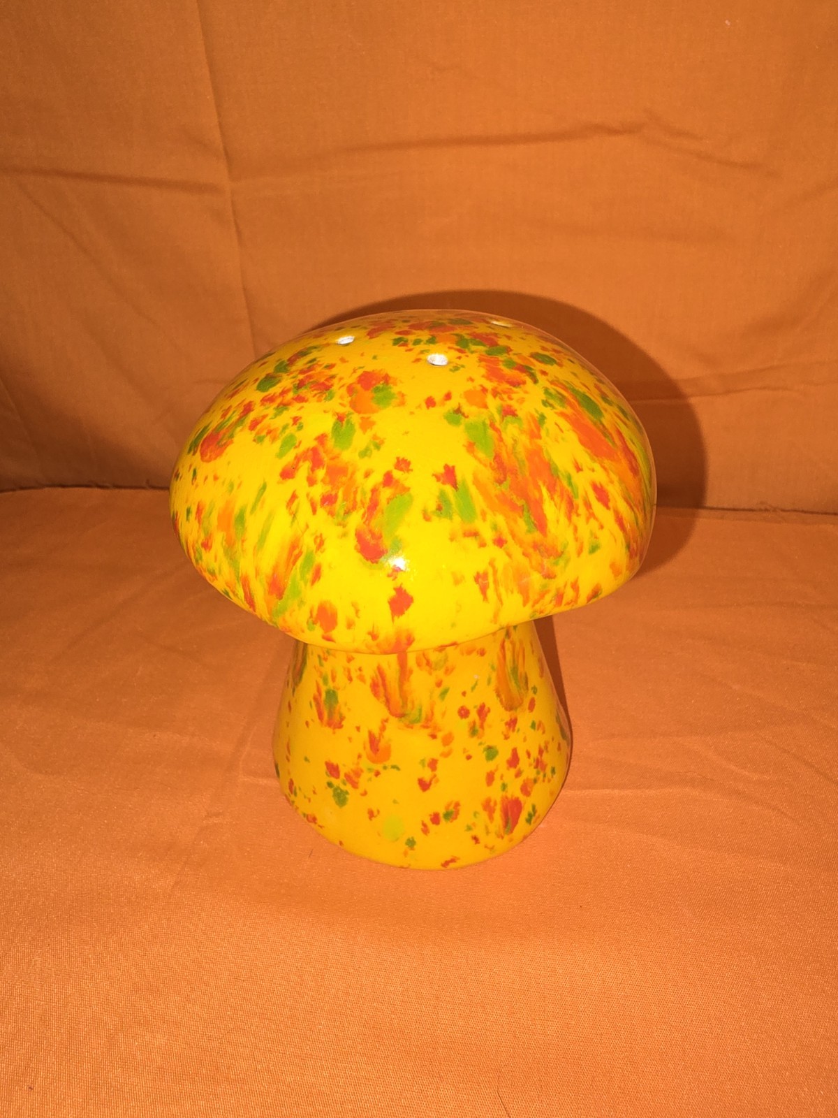 Vintage 1970's Arnels Mushroom Ceramic Orange Salt Shaker
