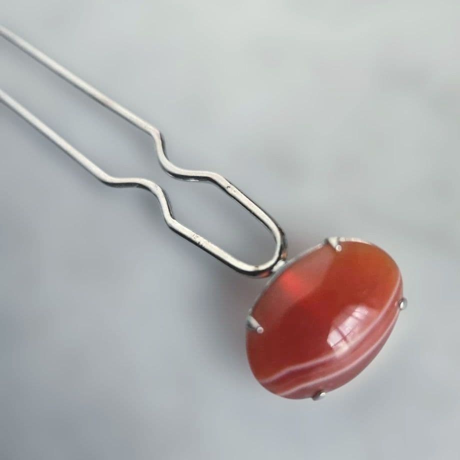 Japanese Semi-Retro Agate Natural Stone Jade Hairpin 9 Yukata Retro