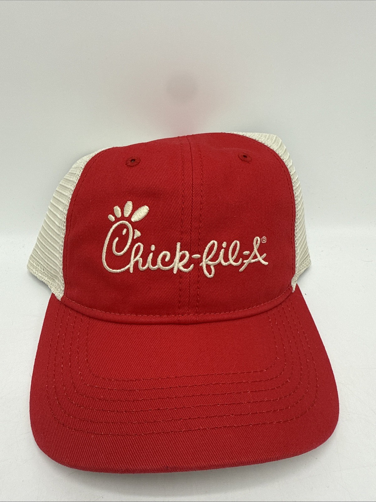 Chick-fil-A Trucker Hat Adjustable Embroidered Logo Mesh Red