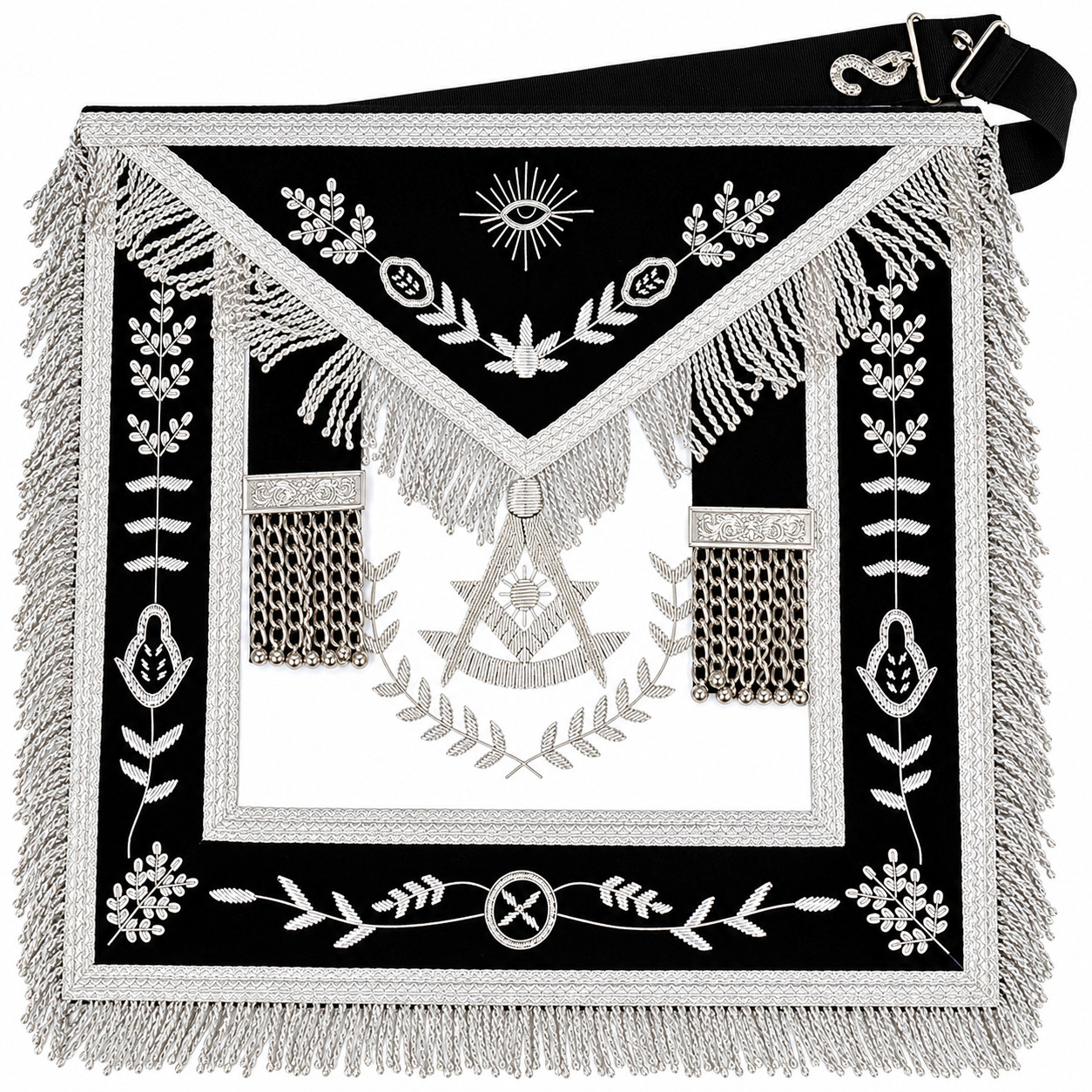 EMBROIDERY PAST MASTER LODGE APRON NAVY BLUE