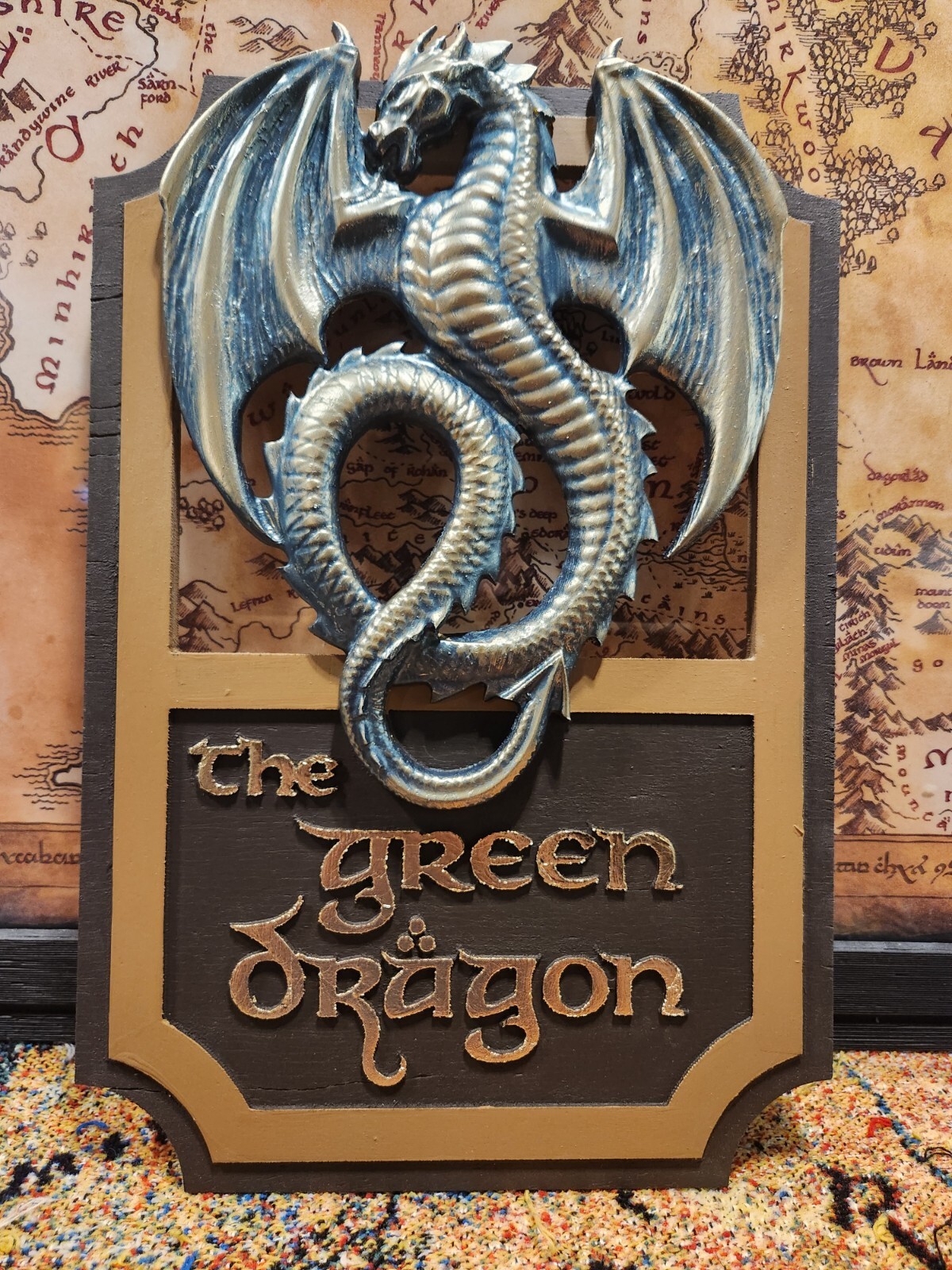 Inn of the Green Dragon Sign LOTR, Green Dragon Sign