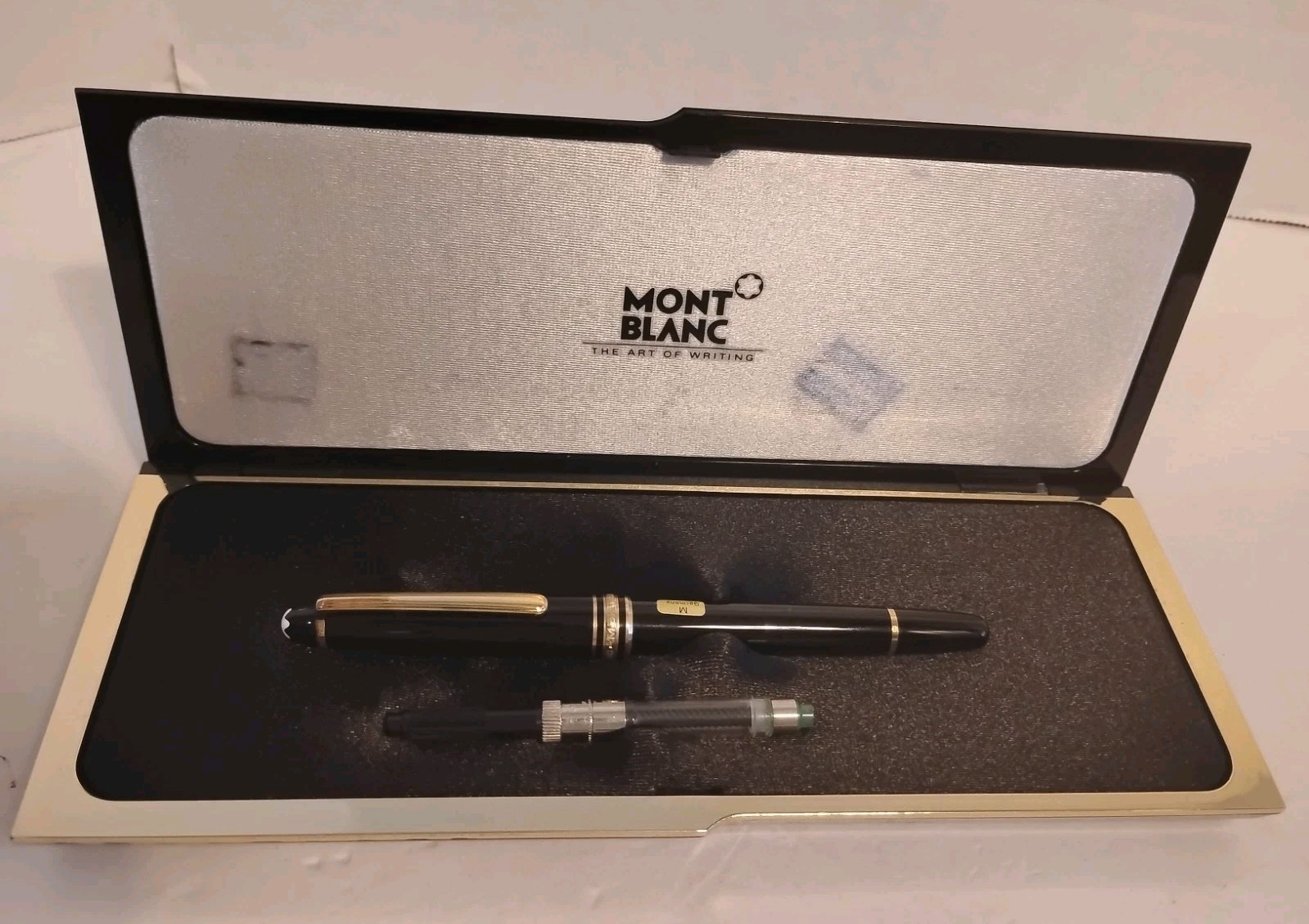 Vtg Mont Blanc 4810 14k Meisterstuck 585 Fountain Pen Germany W/Refill & Case