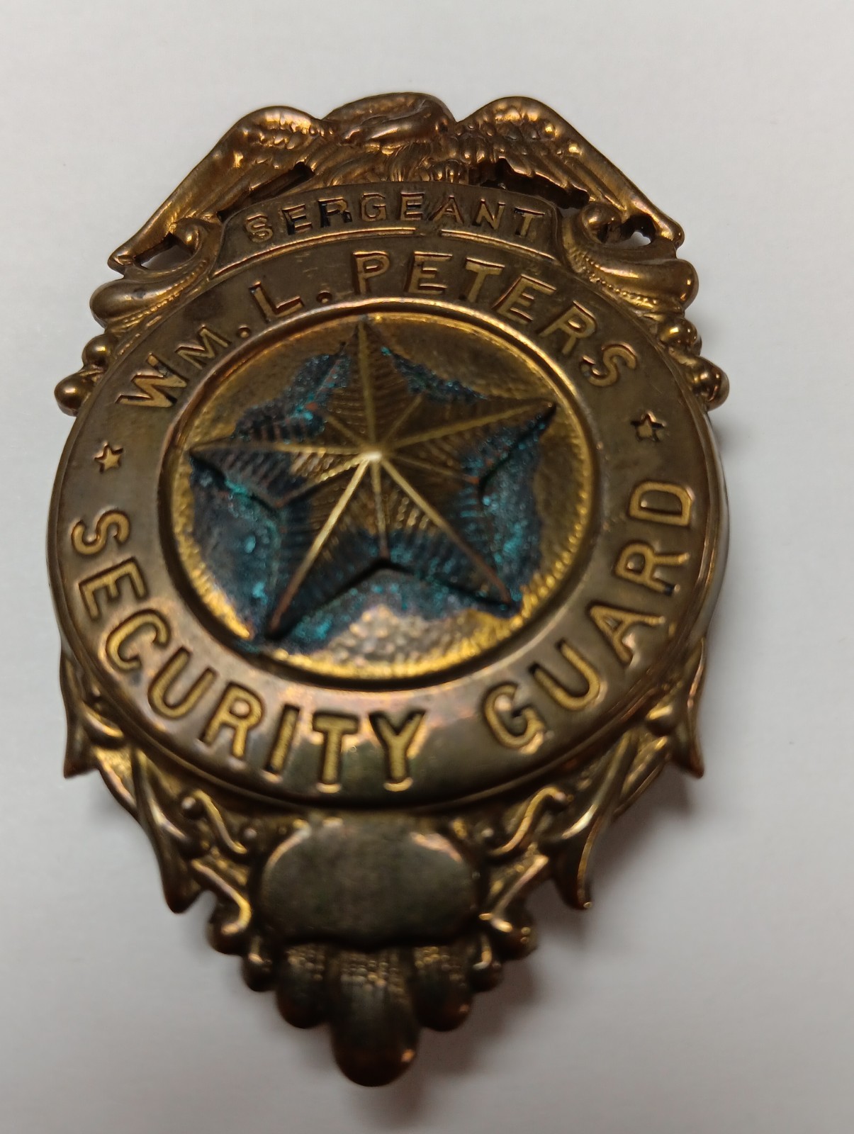 Obsolete Sergeant Security Services Officer Guard Badge Size 3