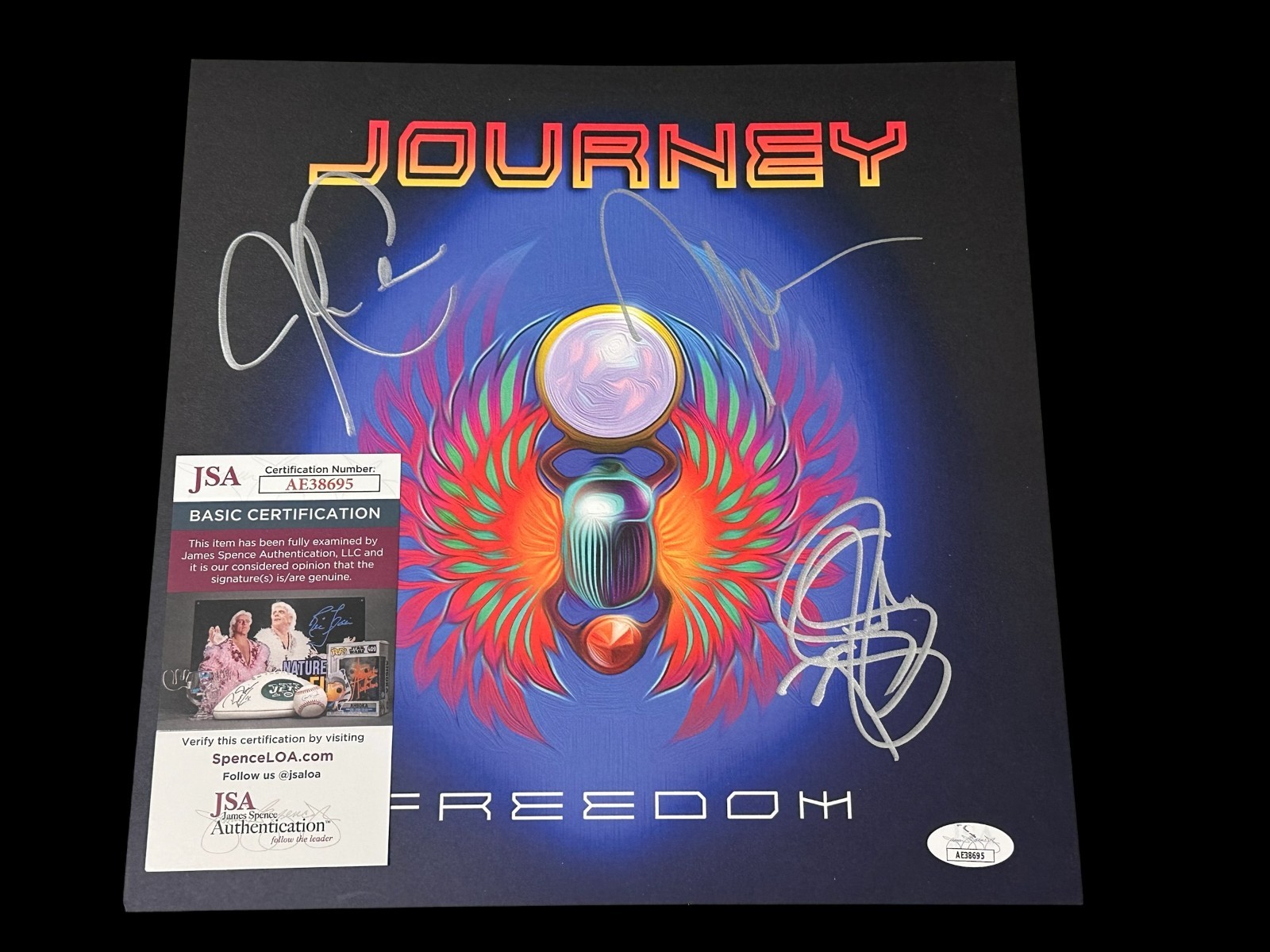 Neal Schon Jonathan Cain Arnel Pineda Journey Signed Autograph 11x11 Photo JSA