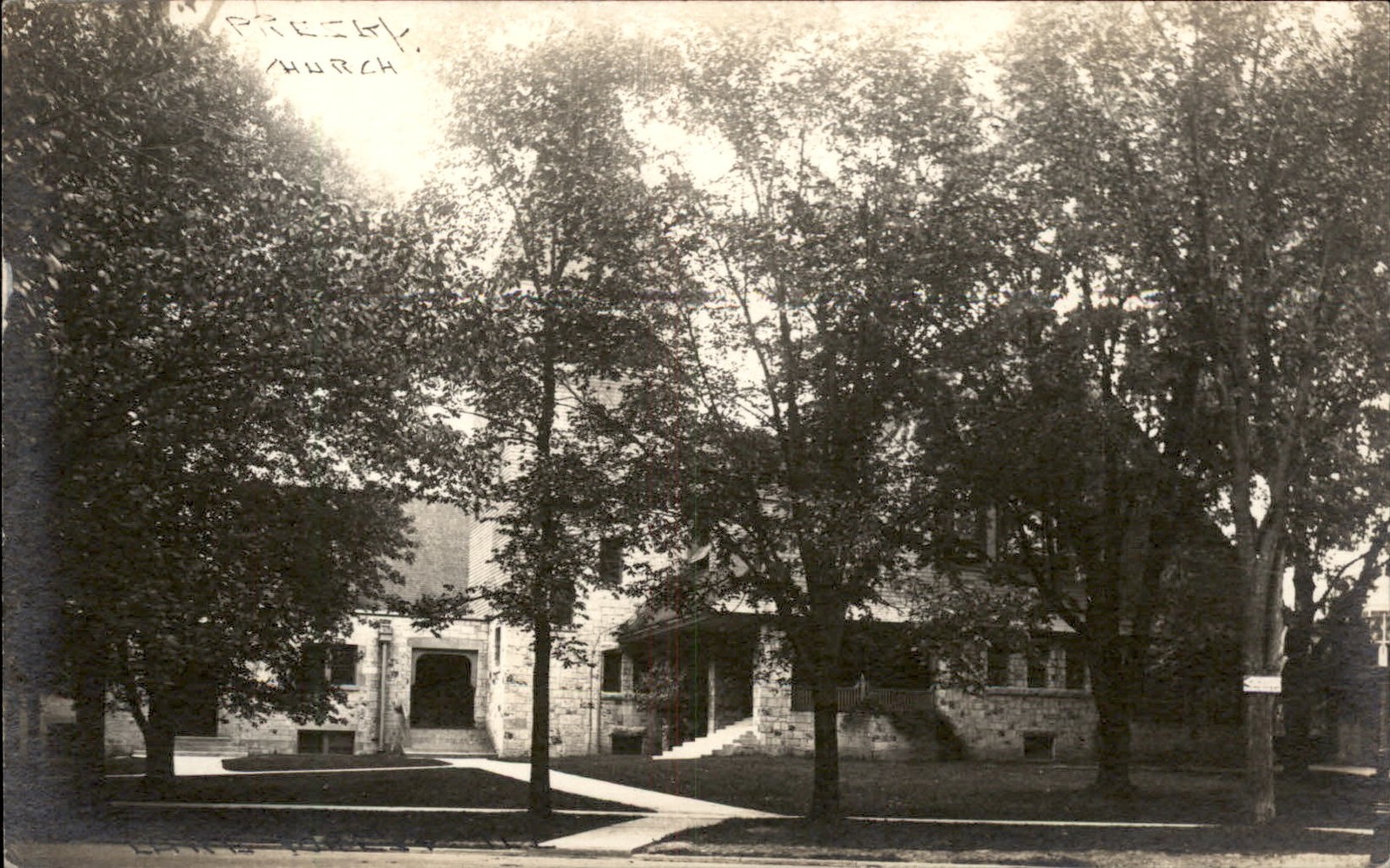 Chicago? Illinois IL Church P. L. Huckins c1900s-10s Real Photo Vintage Postcard