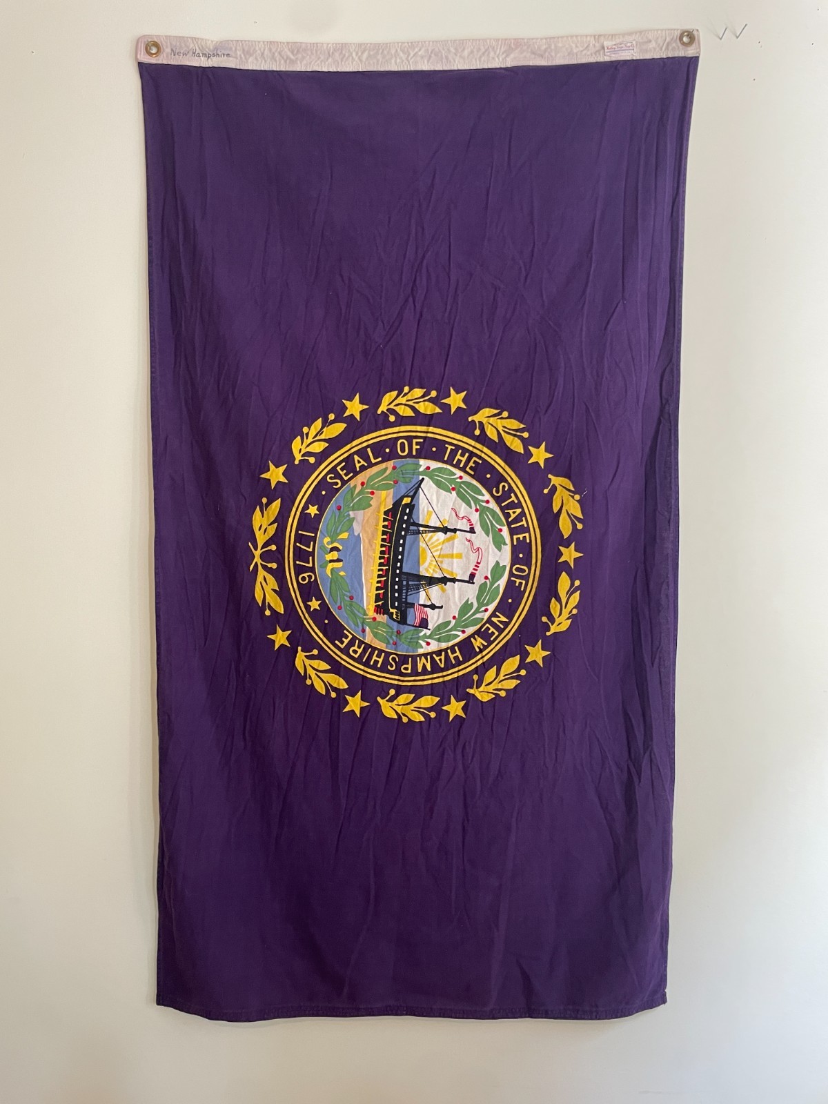 Vintage Valley Forge NEW HAMPSHIRE State Flag 3x5 100% Cotton Spring City PA