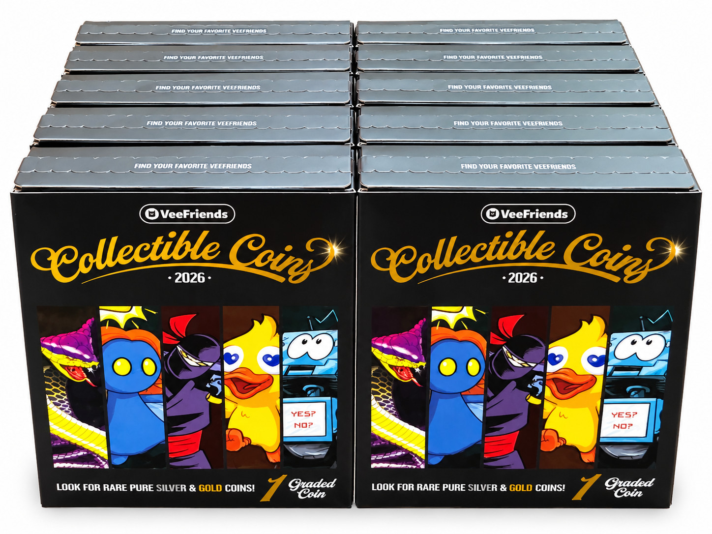 2026 VeeFriends Collectible Coins 10 SEALED BOXES Graded Silver Gold Chase