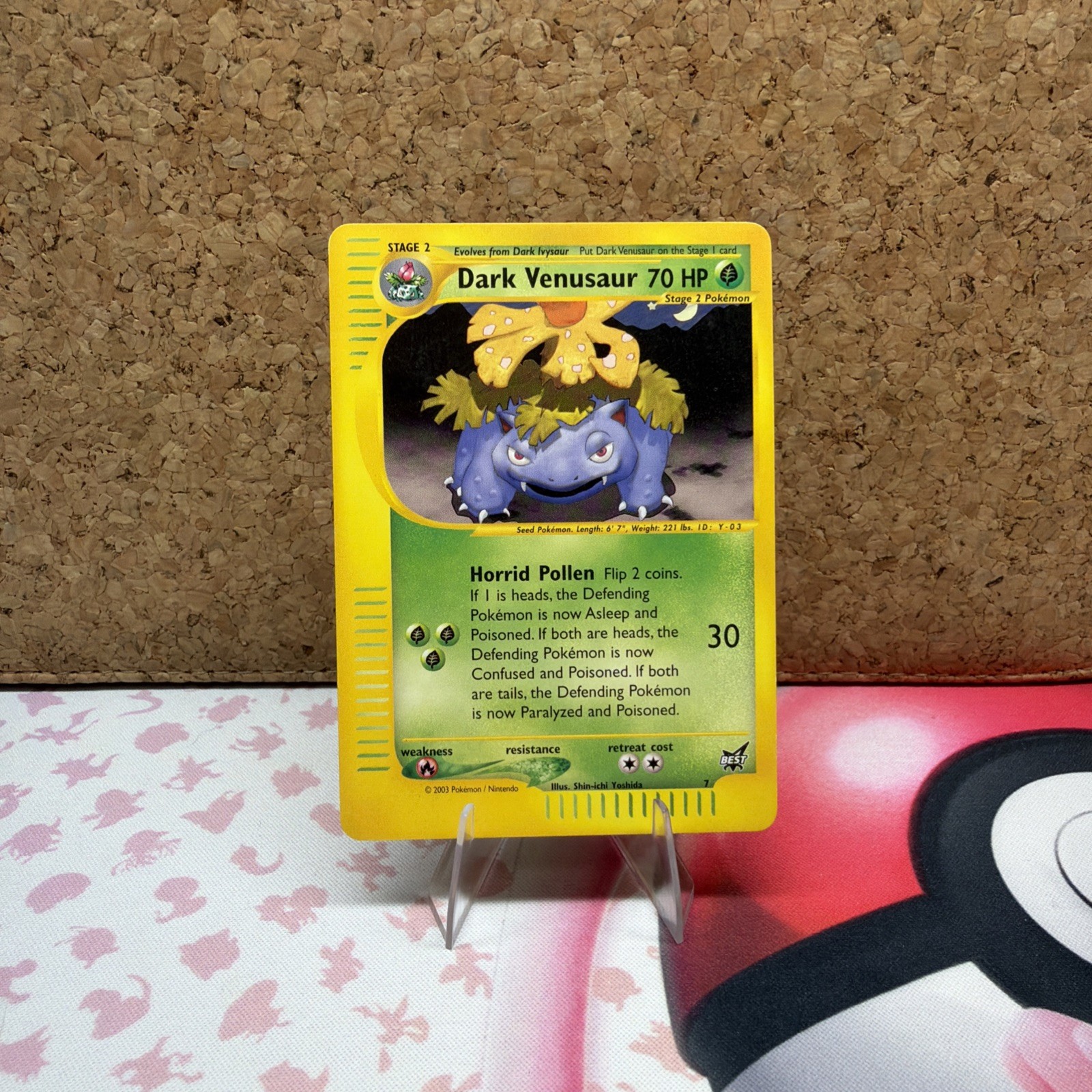 Dark Venusaur #7 Winner Stamped NM - 2003 WOTC Best Of Game Promo Pokemon TCG