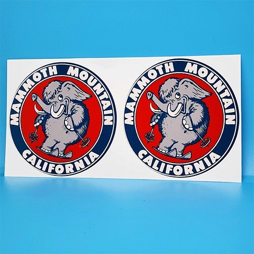 MAMMOTH MOUNTAIN Travel DECAL (PAIR) / Vintage Style Vinyl STICKER, California