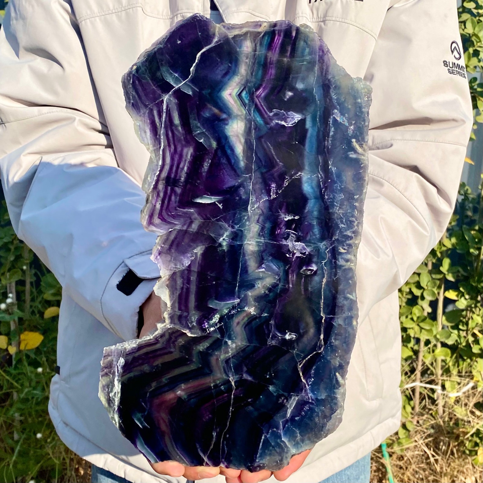 6.29LB Natural beautiful Rainbow Fluorite Crystal flake original stone specimen