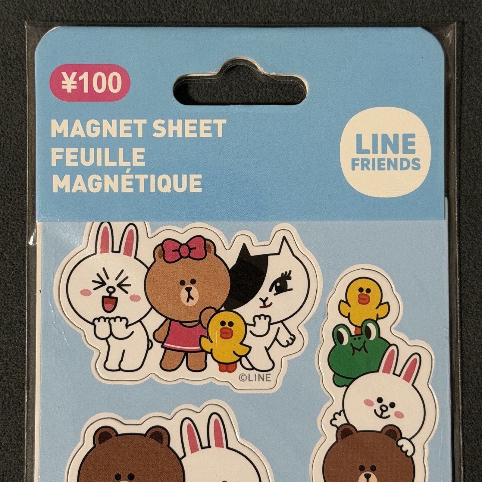 Kawaii Line Friends 5 PC Die Cut Magnet Sheet 