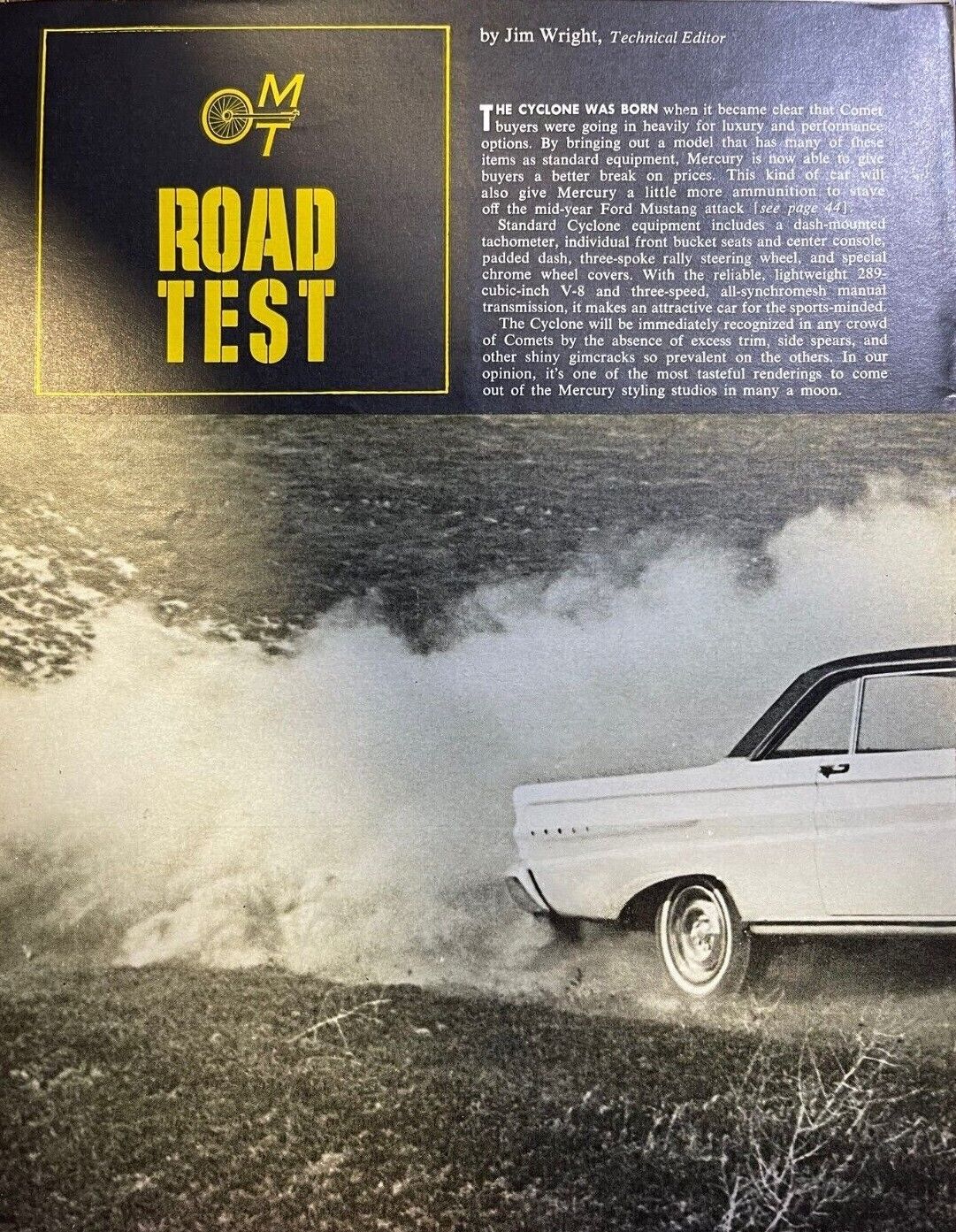 Road Test 1964 Mercury Comet Cyclone illustrated