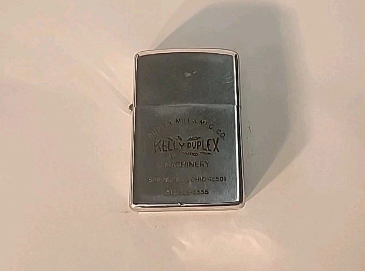 Vintage 1975 Zippo Lighter Ad K.D.M (Kelly Duplex Machinery) Springfield OH