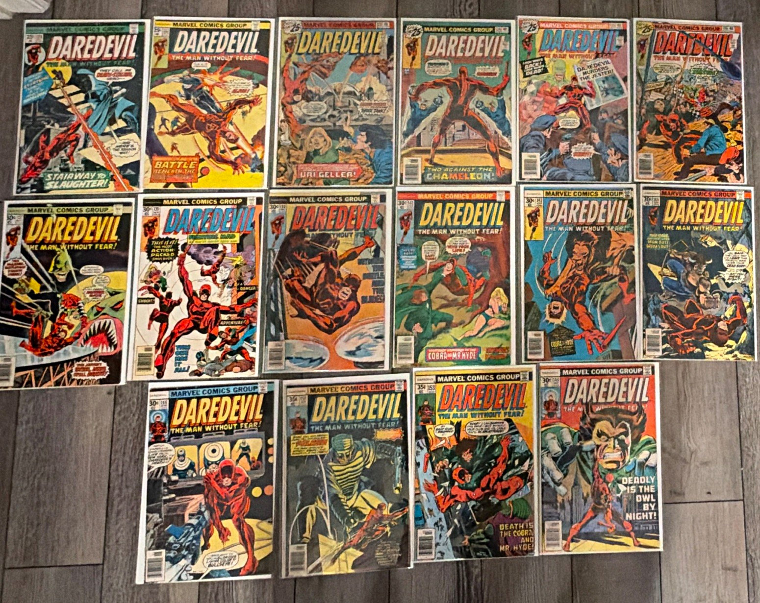 Marvel Comics Group Daredevil Bronze Age Mixed 16 issue lot. Marvel Comics Group Daredevil Bronze Age Mixed 16 issue lot.