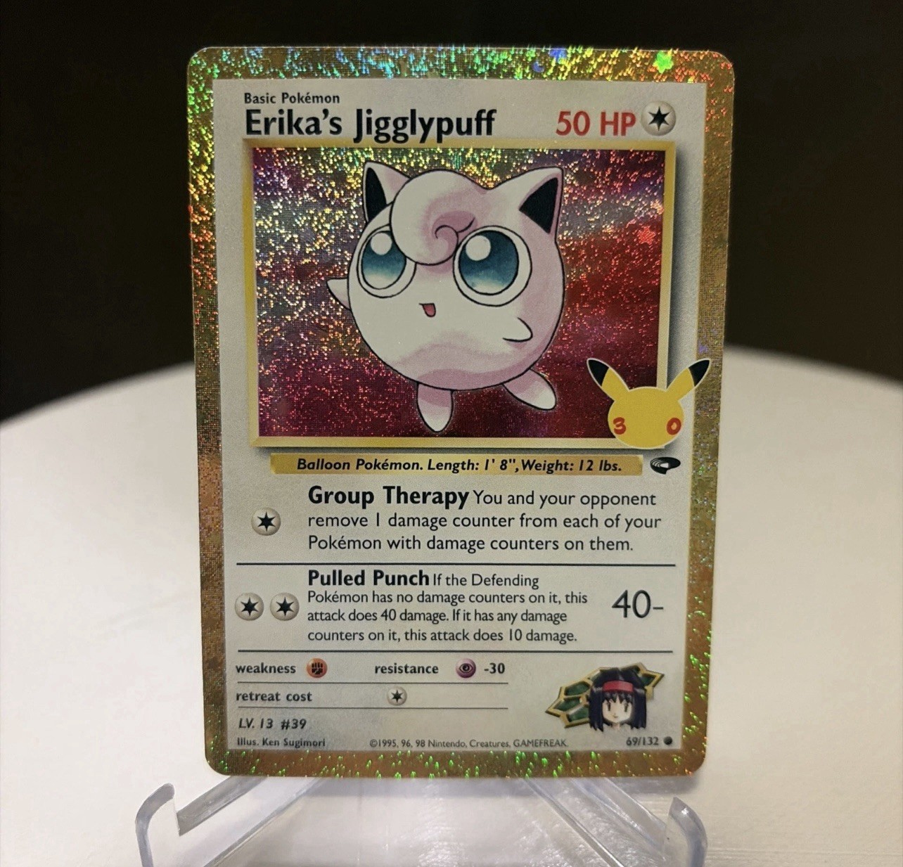 Erika's Jigglypuff 69/132 30th Anniversary Gold Border
