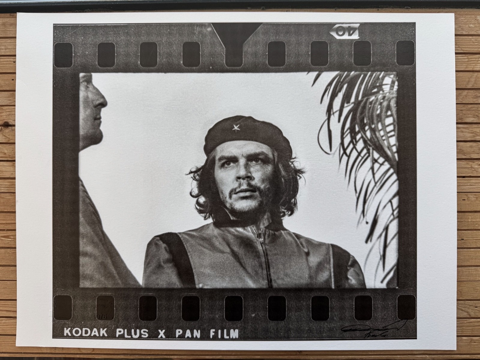 Alberto Korda Che Guevara Signed Photo Full Negative Kodak 12x16 Cuba