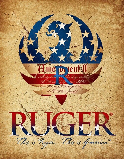 Ruger 2nd Amendment Tin Metal Sign Man Cave Garage Decor 12.5 X 16