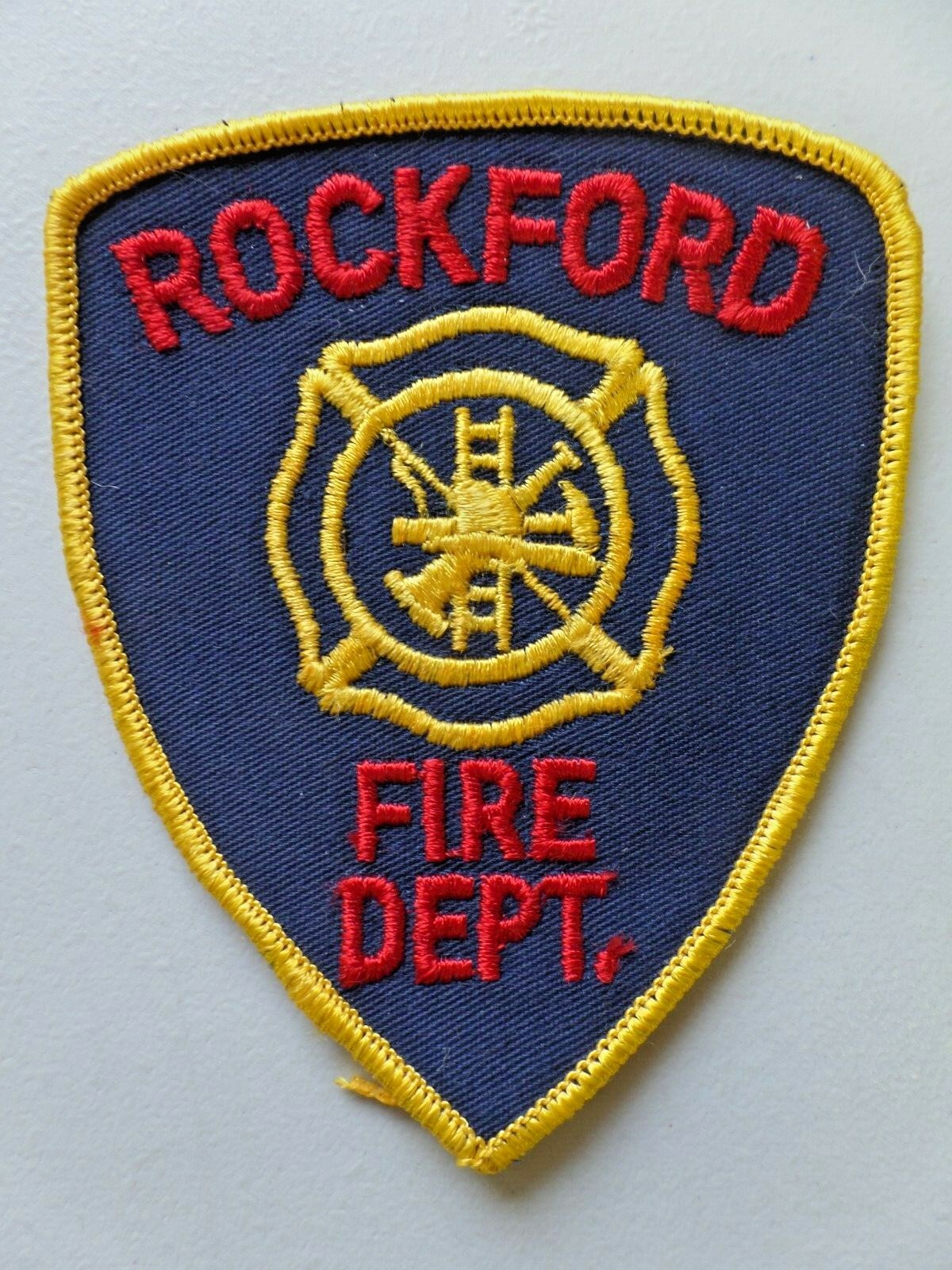 Vintage Rockford Fire Dept. Patch Michigan Embroidered Unused 4376