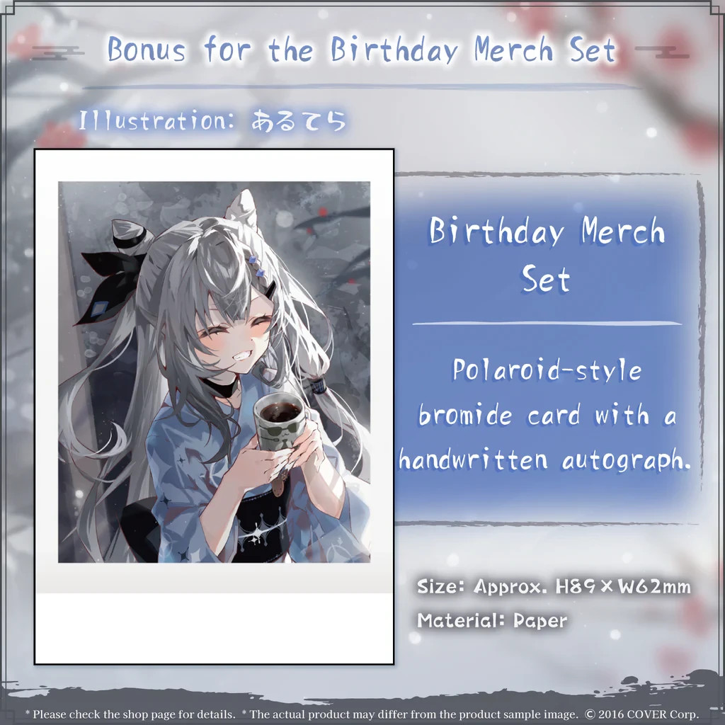 Hololive Vestia Zeta Birthday 2023 Handwritten Autograph Polaroid Card