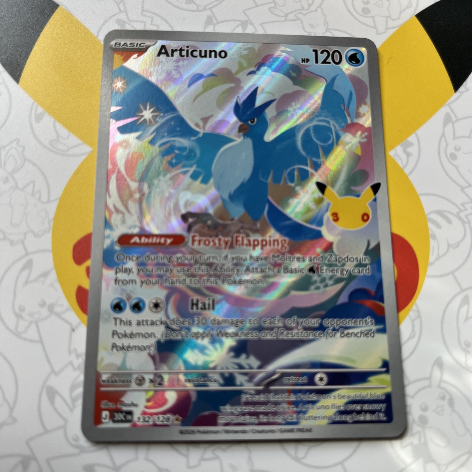 Pokémon TCG Articuno 132/128 30th Anniversary