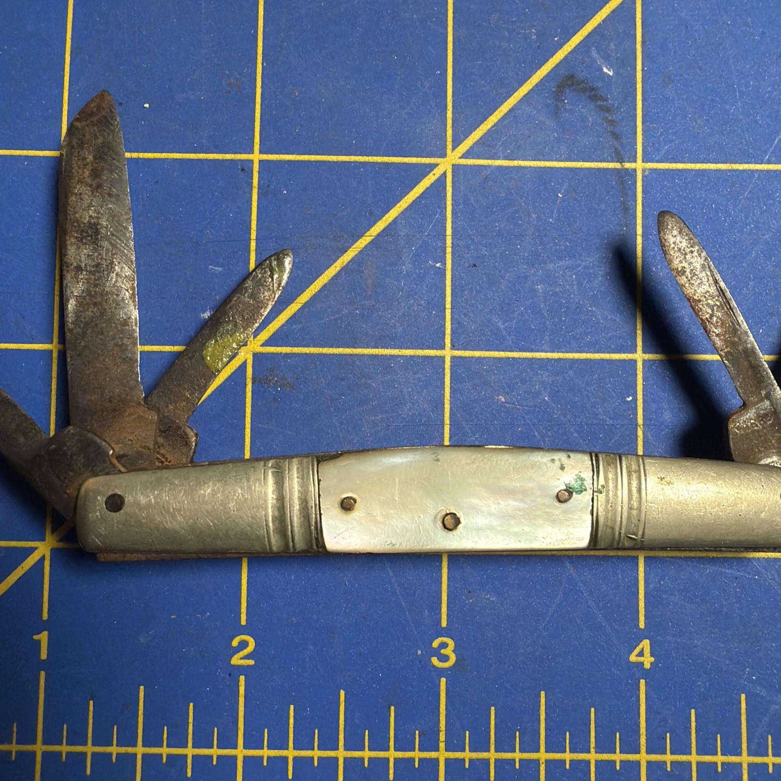 Antique Germania Space Work Six Blade Pearl 1920 Knife