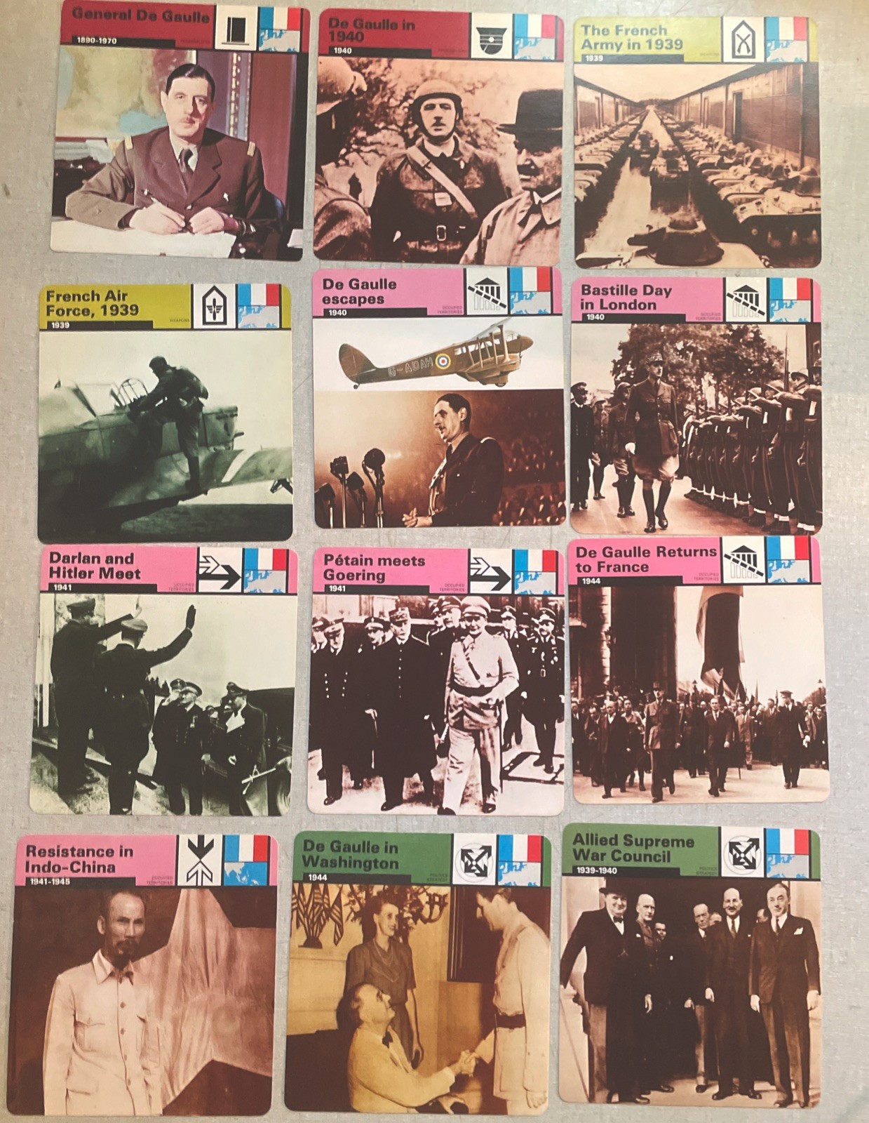 1977 EDITO Service WW2 WWII - 168 Card Lot - FRANCE (all)