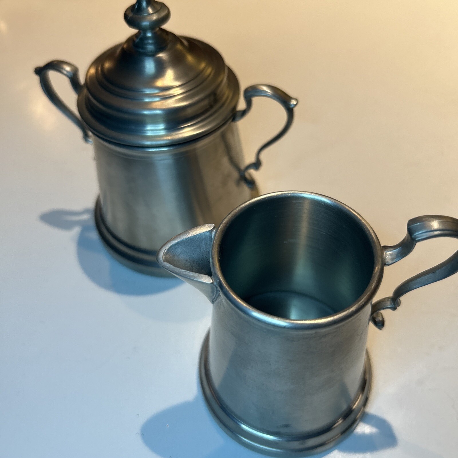 VTG 1920-1930s International Pewter Creamer And Sugar Set English Colonial 33