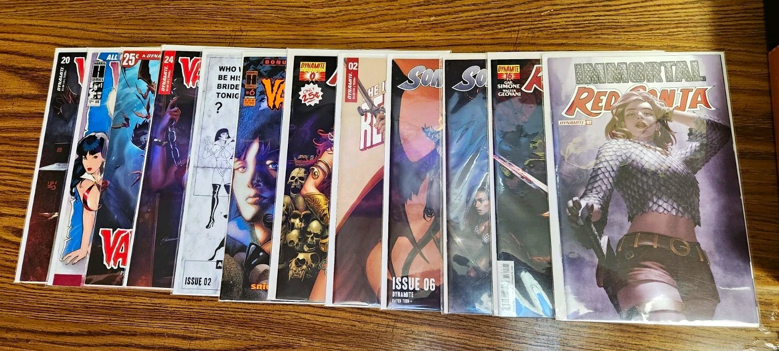 6 Vampirella and 6 Red Sonia Comic Lot