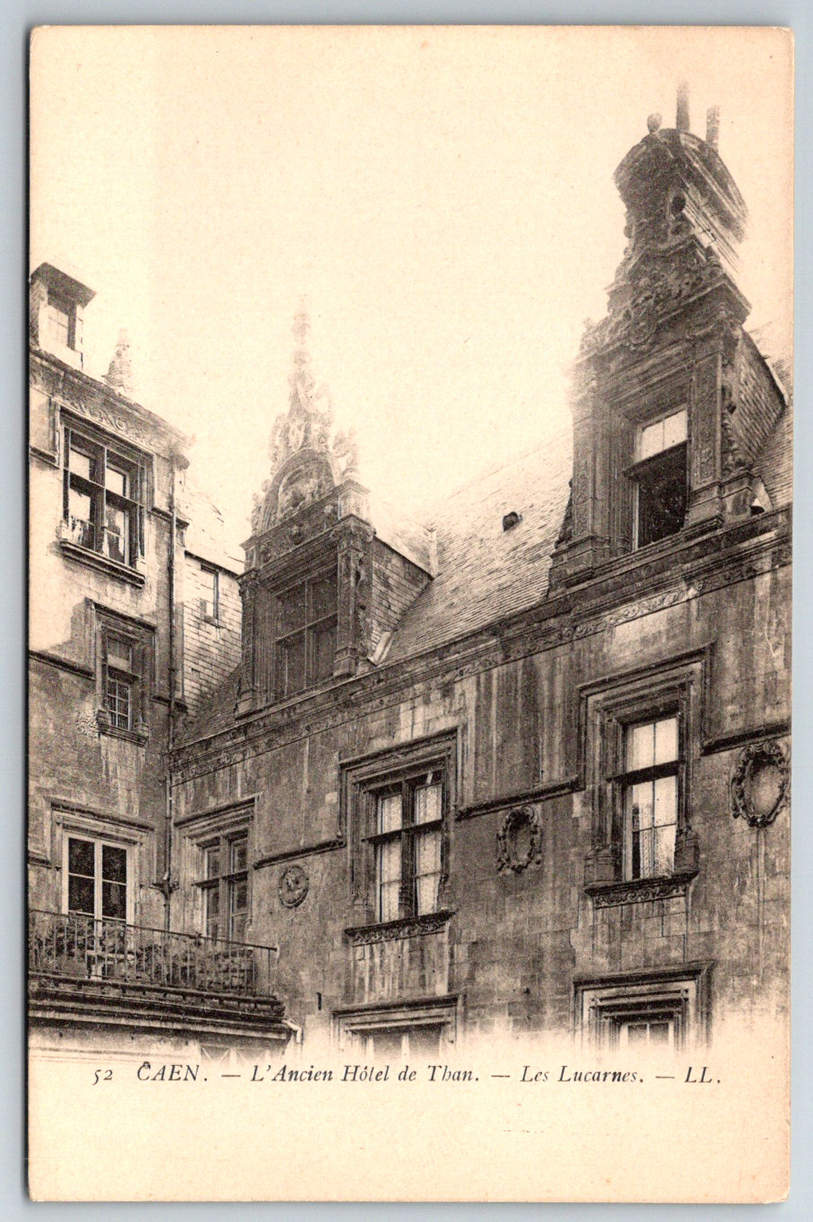 c1910s Caen L\'Ancien Hotel De Than Les Lucarnes Antique Postcard