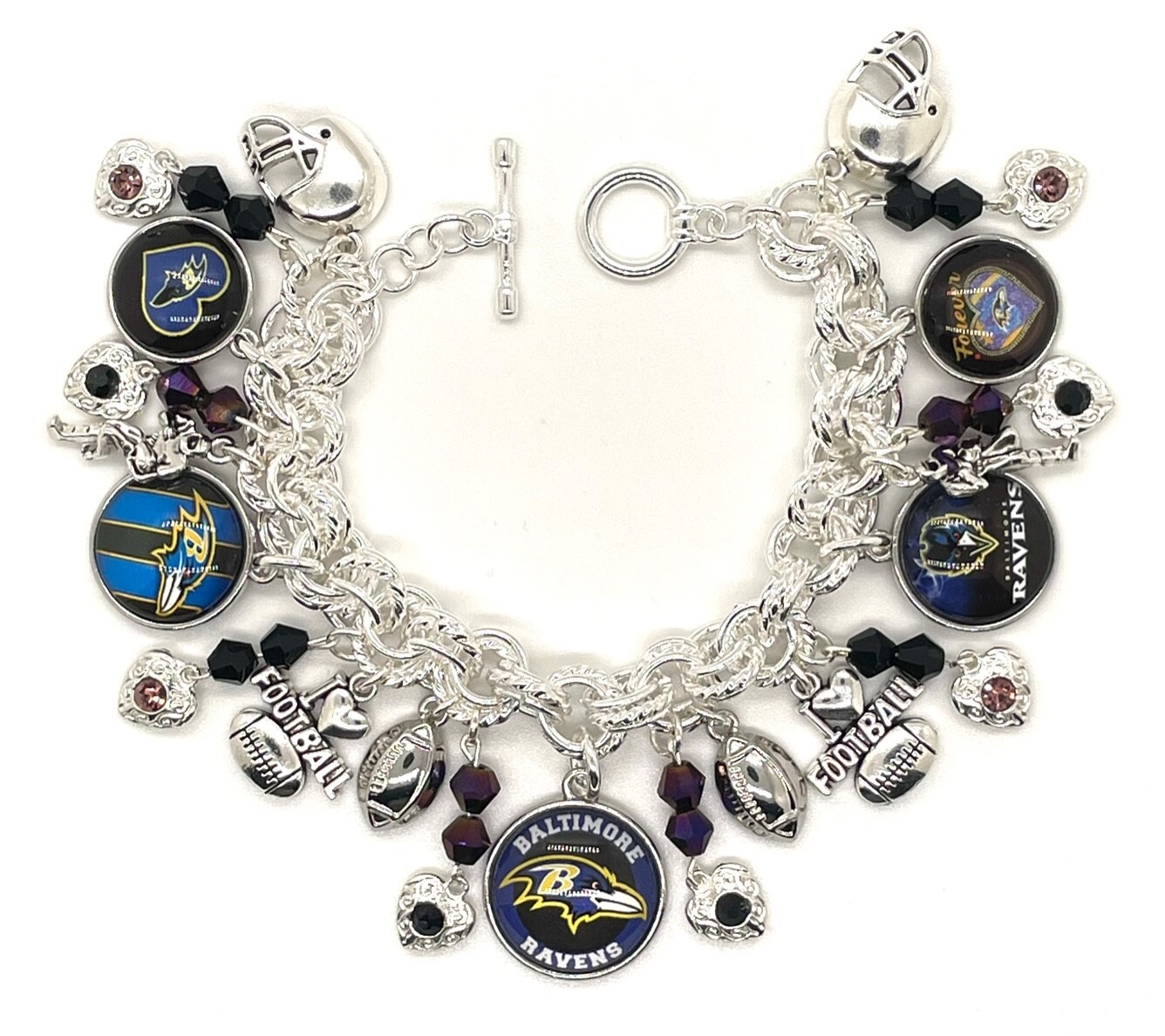 Baltimore Ravens Custom Charm Bracelet FREE  SHIPPING 